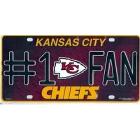 Rico Industries Rico Industries MTF2701 No.1 Fan Metal Tag - Kansas City Chiefs MTF2701